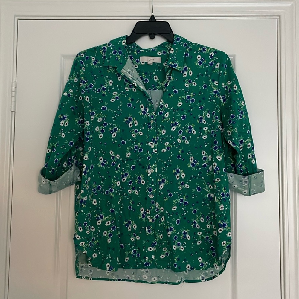 Loft Bouquet Everyday Relaxed Pocket Shirt